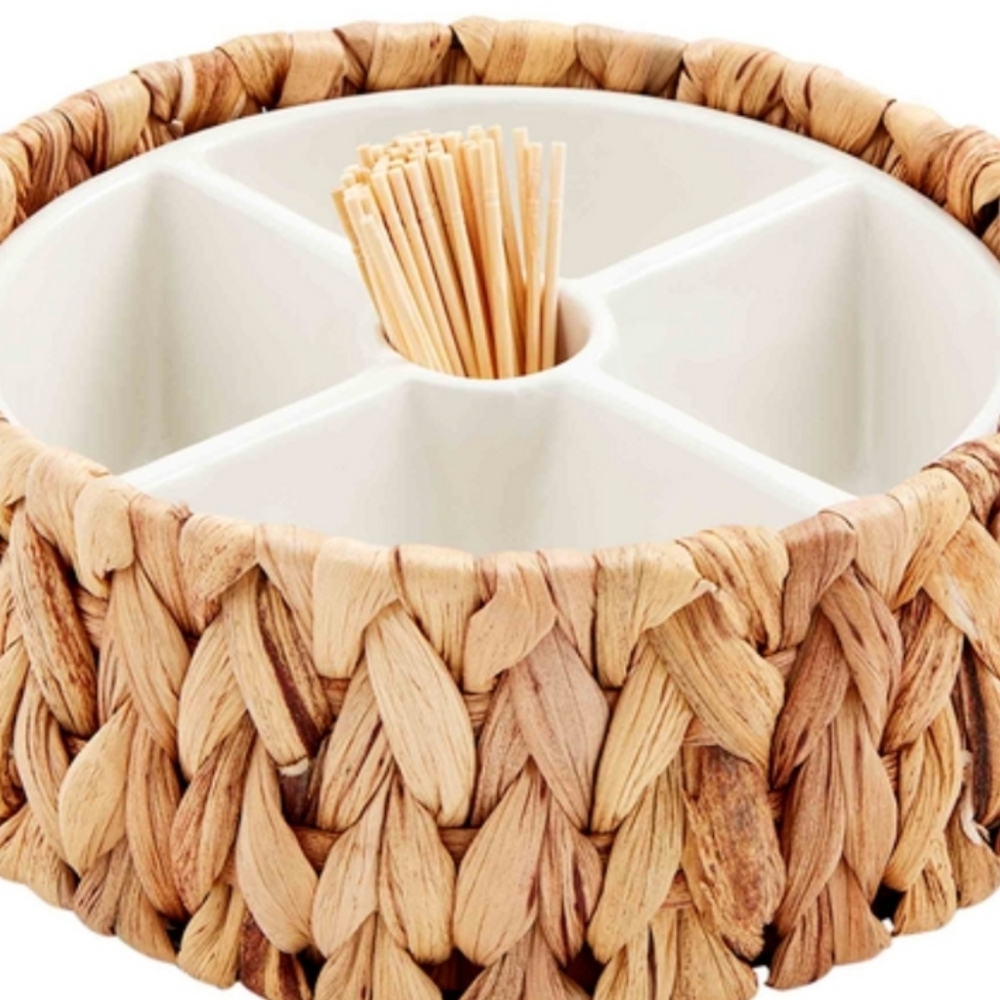 Mud Pie Toothpick Divided Bowl - new in box